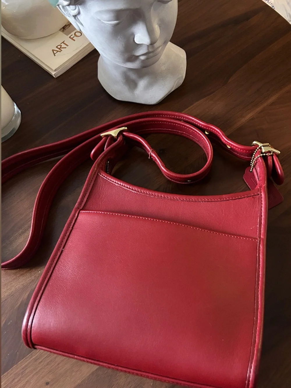 Vintage Red Coach Legacy Crossbody Bag #9997